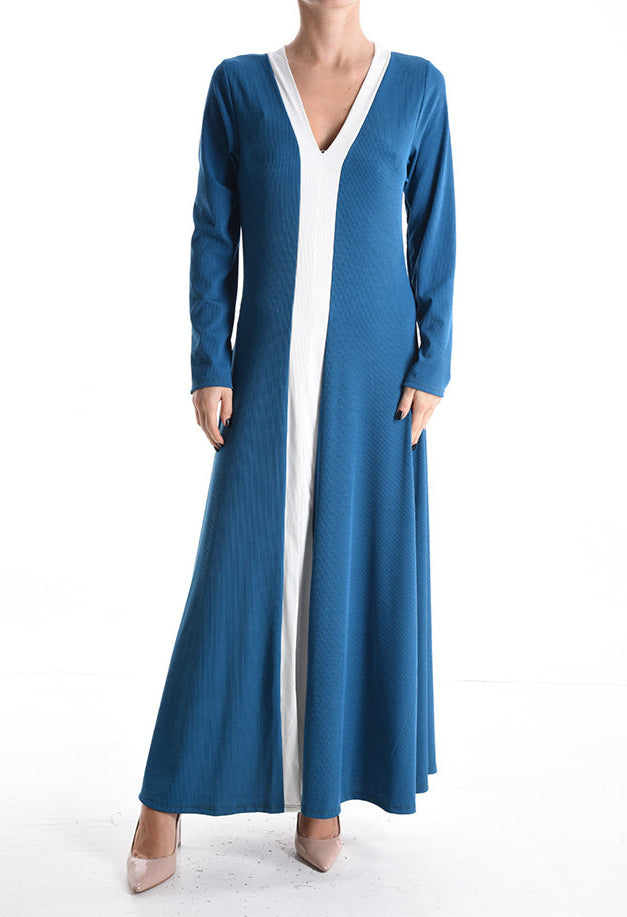 Langes Kleid Dubai in Blau