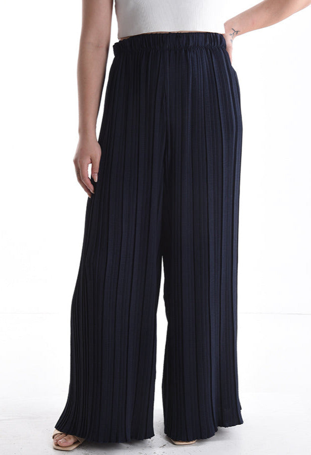 Wide-Leg-Hose Schwarz