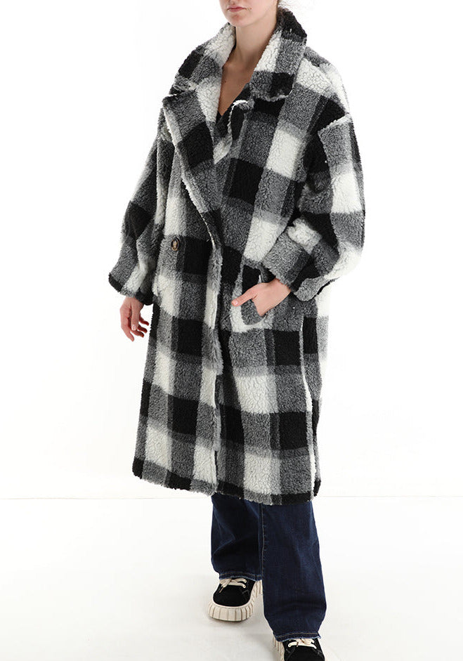 Vichy Muster Mantel mit Knöpfen mit Taschen