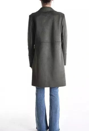 Wildleder Jacke Olivgrün
