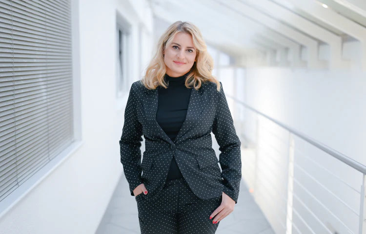 Glitzer Blazer und Hosenanzug mit Knöpfen mit Futter