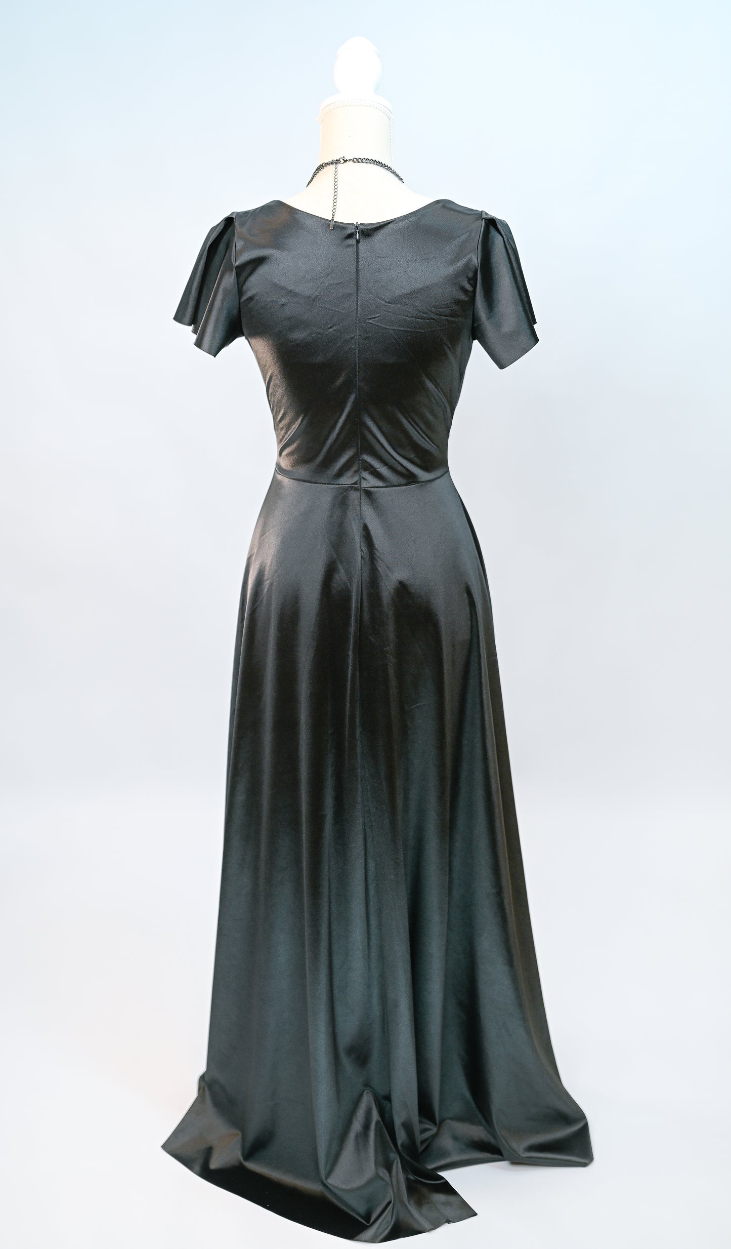 Satin Kleid Schwarz