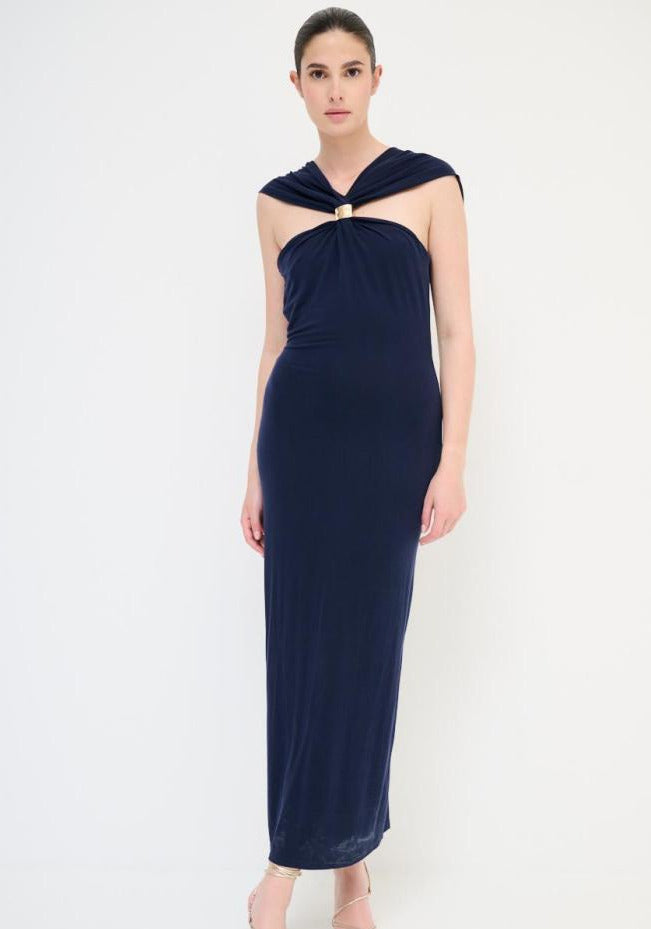 Etuikleid in elegantem Dunkelblau