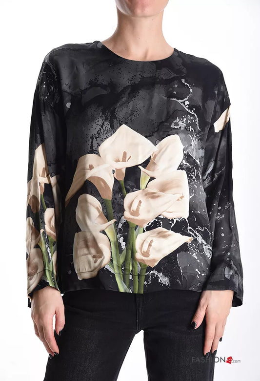 Blumen Bluse aus Viskose